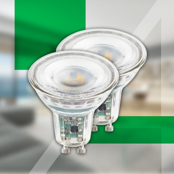 2er Set LED Leuchtmittel GU10 LED Lampe Warmweißes Licht Effizienzklasse A