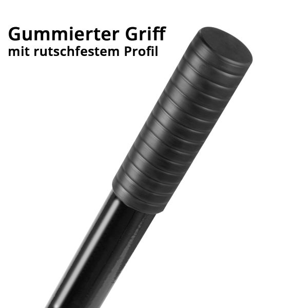 Gummierter Griff mit rutschfestem Profil