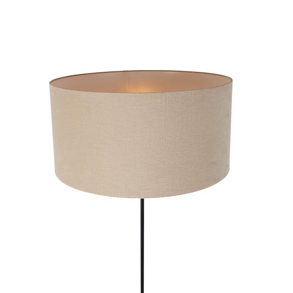 Stehlampe mit Lampenschirm aus Stoff