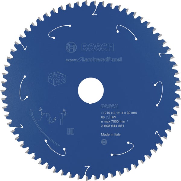 Bosch Kreissägeblatt Expert for Laminated Panel für Akku-Tischkreissägen 210 x 2,1 x 30 mm 66 - 2608644551