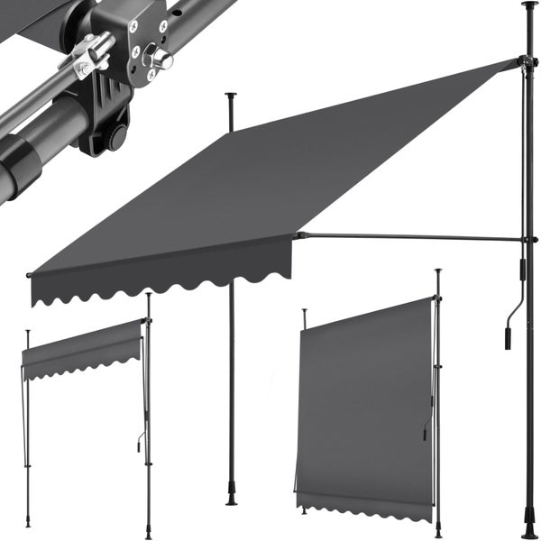 Klemmmarkise tectake  mit Handkurbel einfache Montage