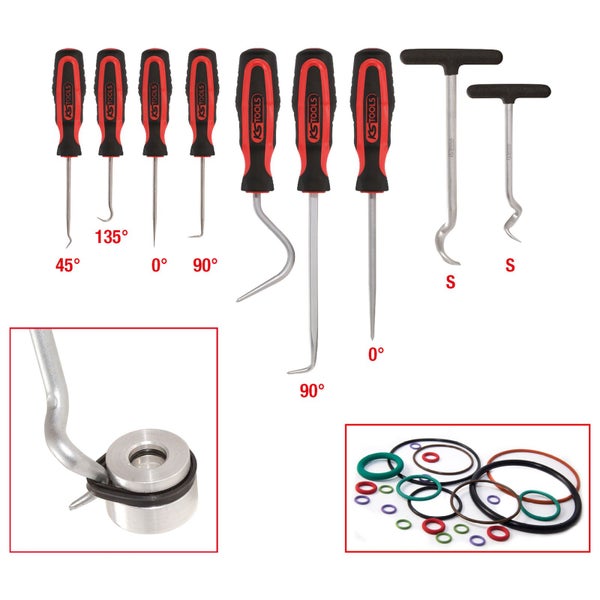 KS TOOLS Master Haken-Werkzeug-Satz 9tlg. - 550.1070