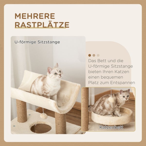 Katzenkratzbaum mit mehreren Liegeflächen für Katzen