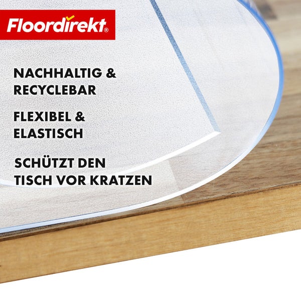 Tischschutzfolie von Floordirekt, nachhaltig, recyclebar, flexibel und elastisch