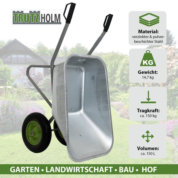 Schubkarre mit zwei Rädern für Gartenarbeiten