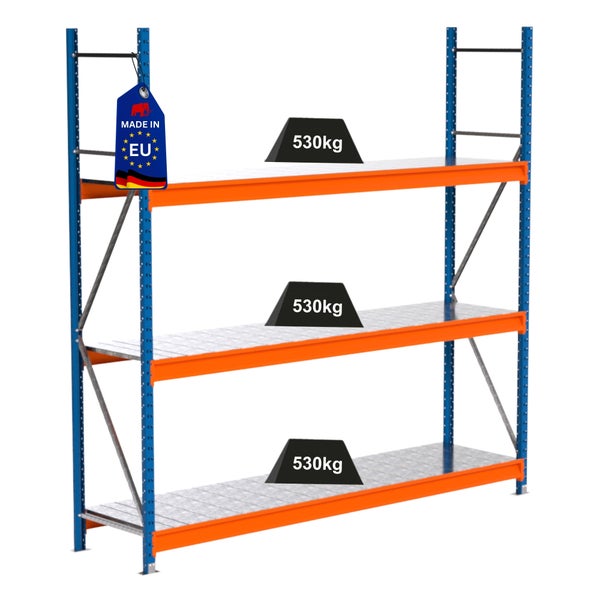 Regal mit drei Ebenen und einer Traglast von 530 Kilogramm mit Herkunftsnachweis aus der Europäischen Union