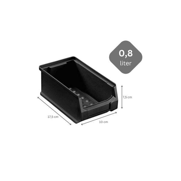 PROREGAL Trägersystem Graue Systemplatte mit 45 x Leitfähigen Sichtlagerboxen 2.0 Maße H x B 50 x 100 cm Sichtlagerbox Sichtlagerbehälter