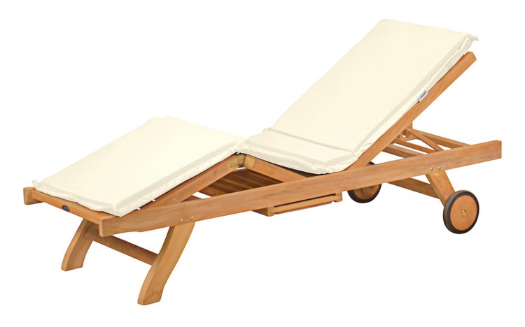 Liegenauflage Auflage für Gartenliege altweiß creme beige premium waschbar Made in Germany