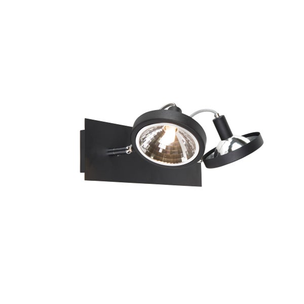 Schwarze Wandleuchte mit zwei Strahlern