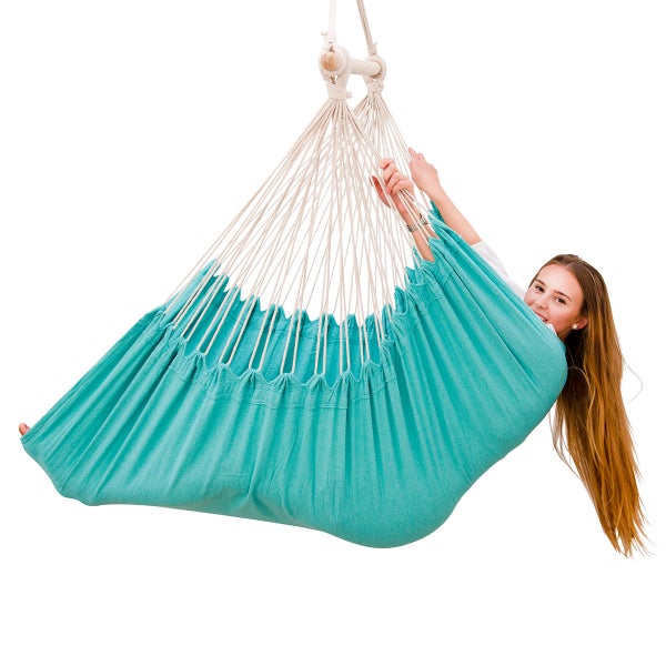 XXL Hängesessel Relaxsessel 185x130cm bis 150kg in Mint