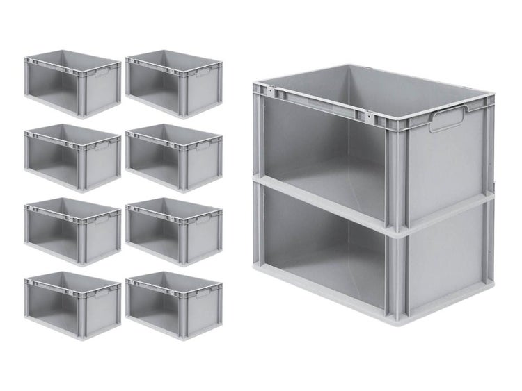 PROREGAL SparSet 10x Eurobox NextGen Store HxBxT 32 x 40 x 60 cm 65 Liter Seite Offen Eurobehälter Transportbox