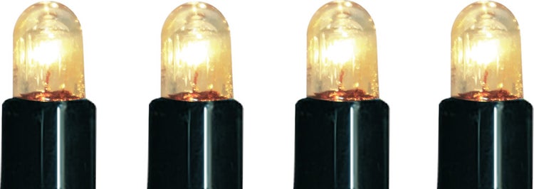 Vier LED Lampen mit klarem Gehäuse