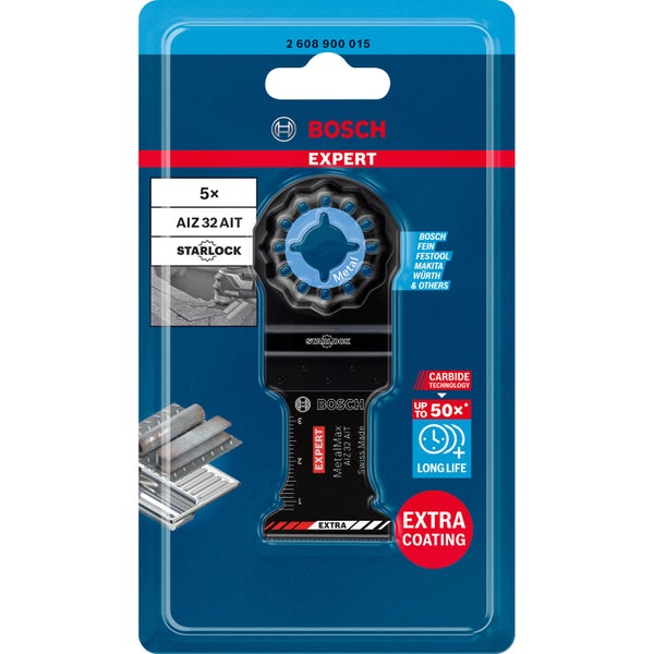 Bosch 5x Expert MetalMax Starlock AIZ 32 AIT Tauchsägeblatt für Multifunktionswerkzeuge 40 x 32 mm - 2608900015