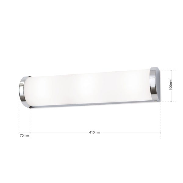 Wandleuchte mit Abmessungen 410 Millimeter mal 100 Millimeter mal 70 Millimeter