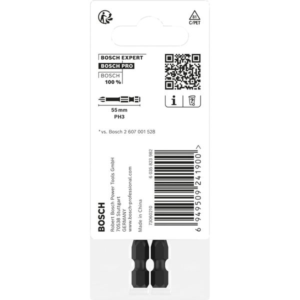 Bosch Pro Impact Schrauberbits PH3, 2er-Pack