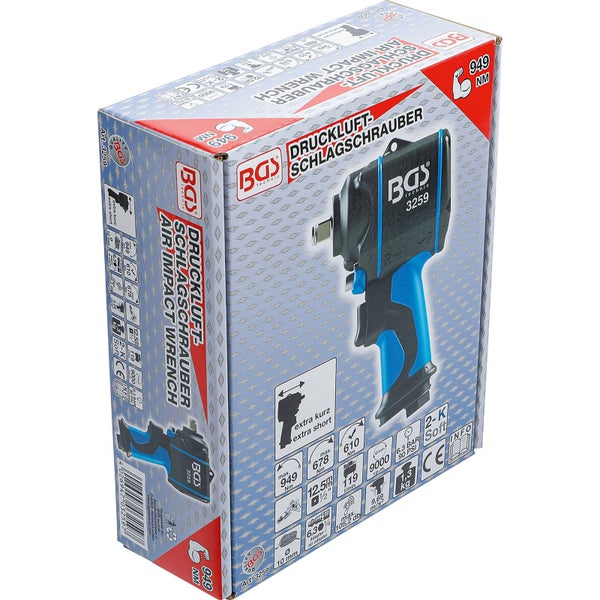 BGS Druckluft-Schlagschrauber 12,5 mm (1/2) 949 Nm - 3259