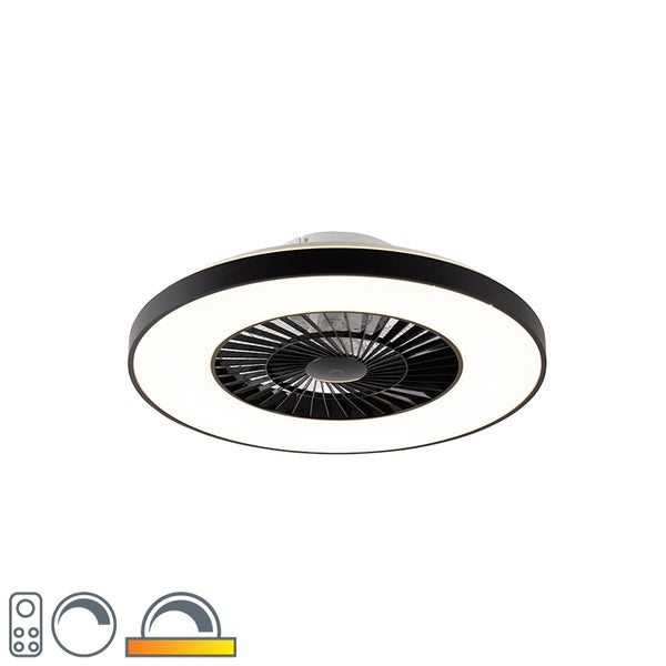 Deckenventilator schwarz inkl. LED mit Sterneffekt dimmbar - Climo