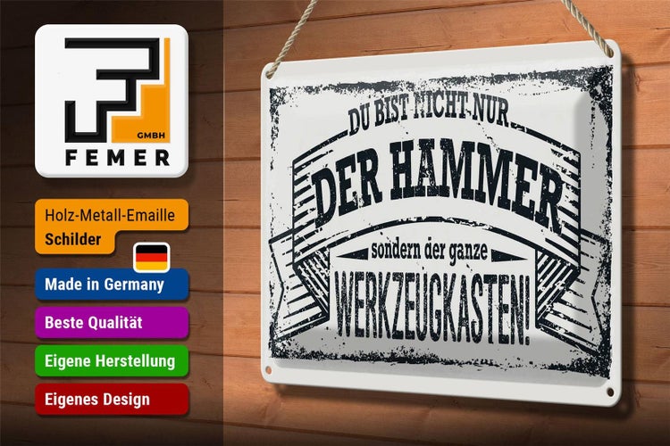 Blechschild Spruch 30x20cm Du bist nicht nur