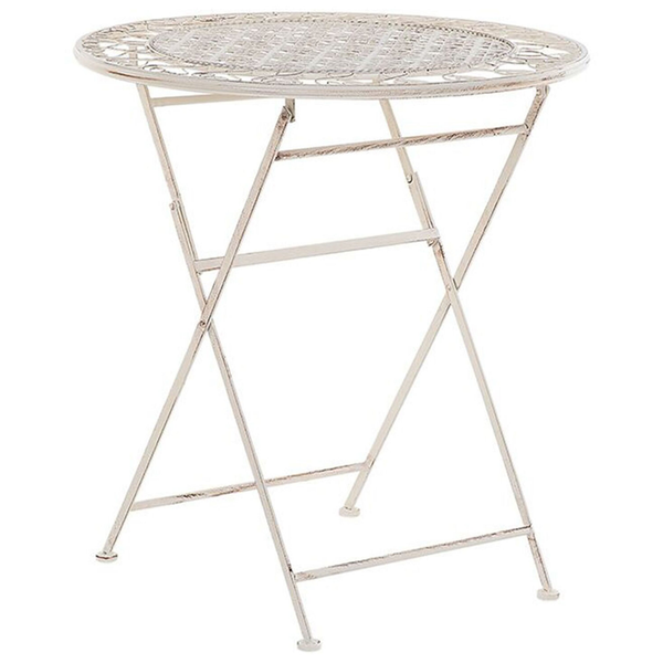 Outdoor Bistrotisch TRIESTE 70 cm 70 cm Metall Hellbeige