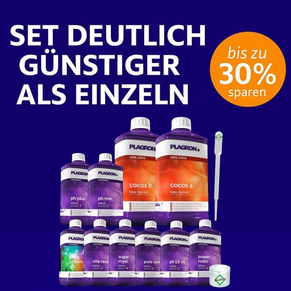 Plagron Düngemittel Set für Pflanzen mit Zubehör