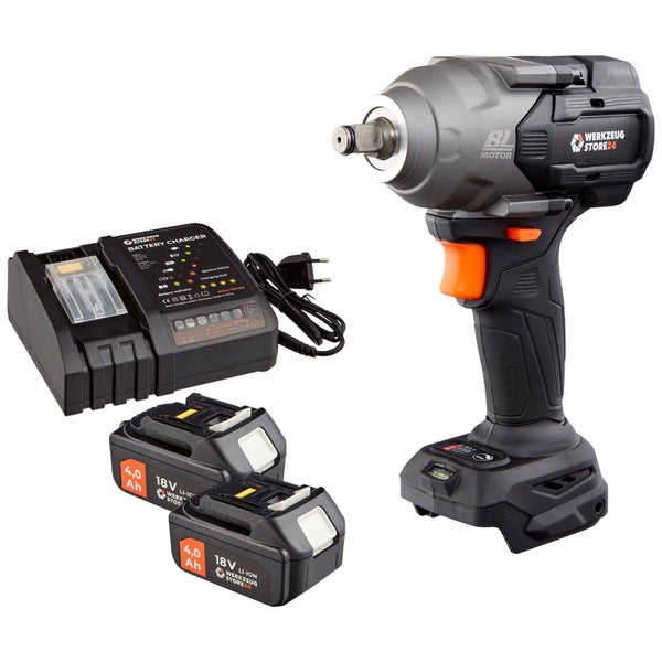 Akku-Schlagschrauber Set mit Ladegerät und zwei Akkus