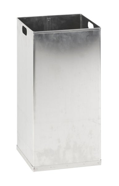 PROREGAL Feuerfester AlumInium Inneneinsatz Für Eckigen Abfallbehälter Haiti Mit SwIngdeckel 110 Liter HxBxT 70 x 34,5 x 34,5 cm AlumInium & Silber