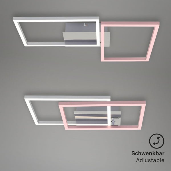 LED Deckenleuchte Wandlampe Dimmbar Fernbedienung CCT 30W Chrom Metall Briloner