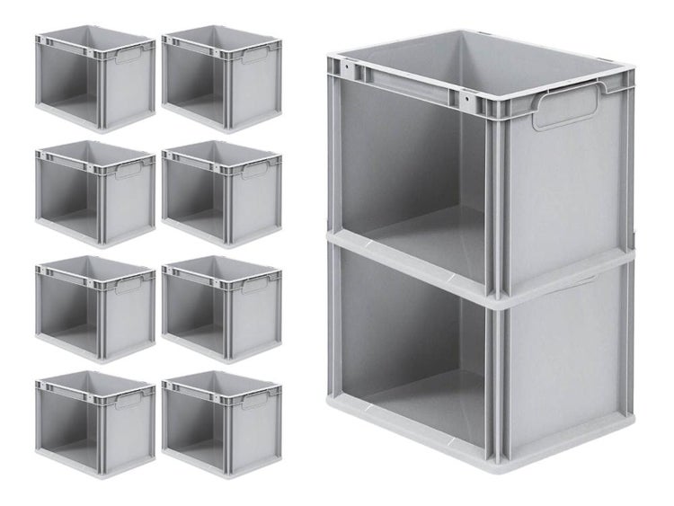 PROREGAL SparSet 10x Eurobox NextGen Store HxBxT 32 x 30 x 40 cm 30 Liter Seite Offen Eurobehälter Transportbox