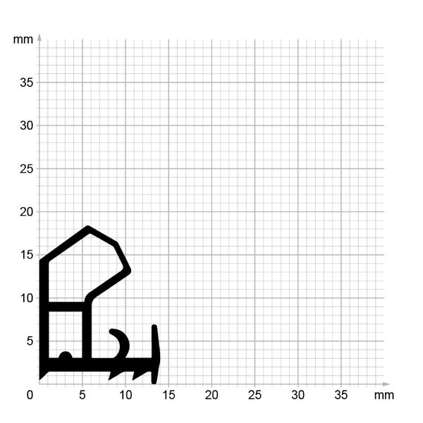DIWARO. | Stahlzargendichtung SZ105 | schwarz | 5 Meter