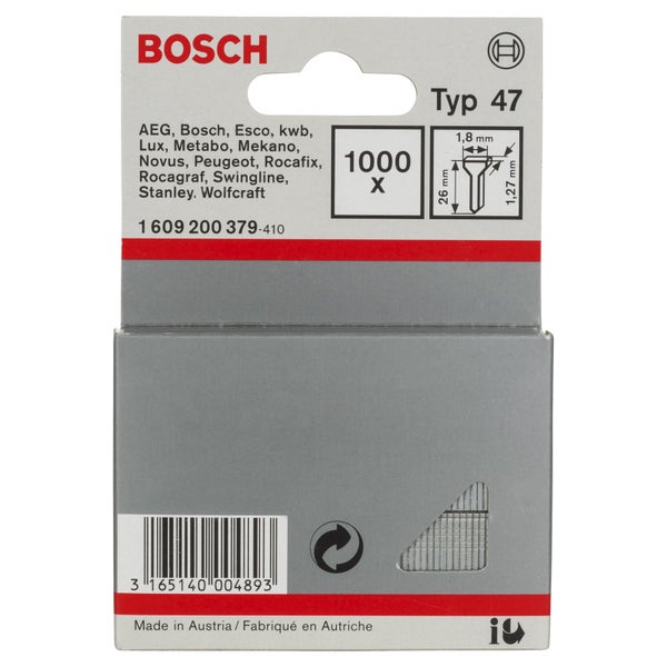 Bosch Logo Klammern Typ 47, 1000 Stück