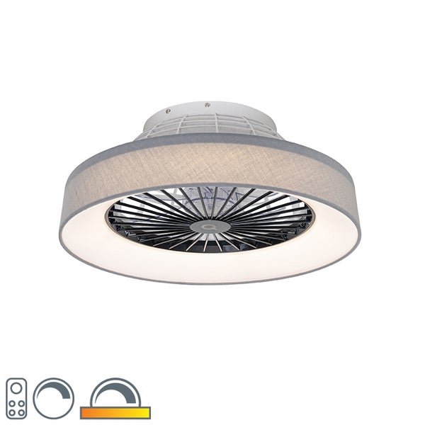 Deckenventilator grau inkl. LED mit Fernbedienung - Emily