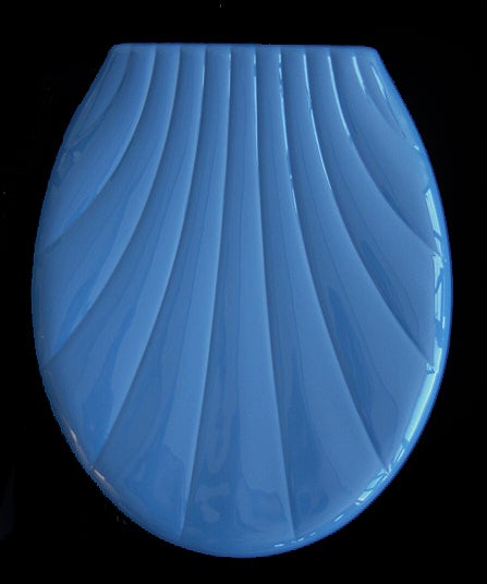 WC Sitz Napoli sorrento blau in Muschel Form, sehr bruchsicher