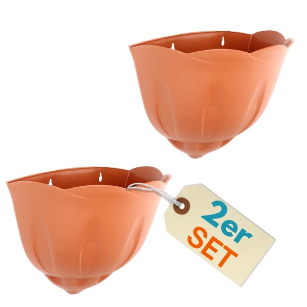 Zwei Pflanztöpfe als Set für die Wandbefestigung