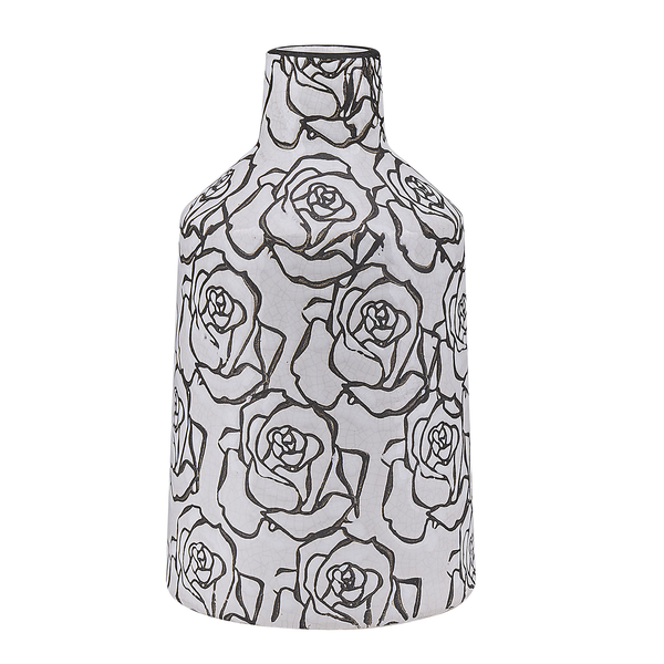 Blumenvase ALINDA Steinzeug 26 cm Weiß