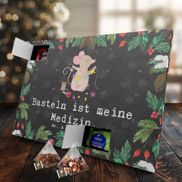 Mr. & Mrs. Panda Tee Adventskalender Maus Basteln - Schwarz