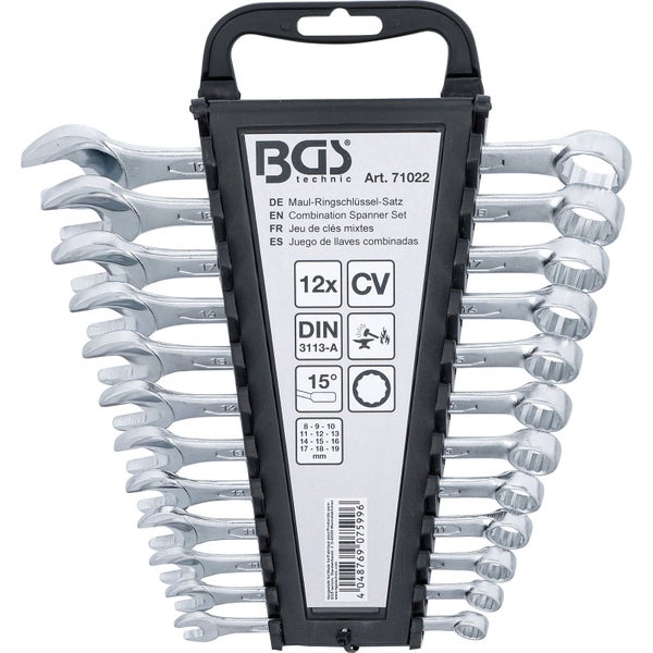 BGS Maul-Ringschlüssel-Satz SW 8 - 19 mm 12tlg. - 71022