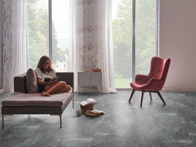 2,341m² Design-Vinylboden – Marmor-Optik 2151 WINDECK MARMOR Boden mit Trittschalldämmung 830 x 470x5 mm