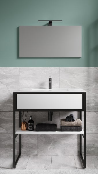 3-tlg. Waschtisch Badmöbel Waschbecken Bitila 80