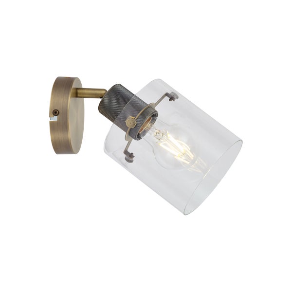 Wandleuchte mit Klarglas Schirm