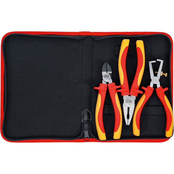 Zangen-Set in roter Werkzeugtasche