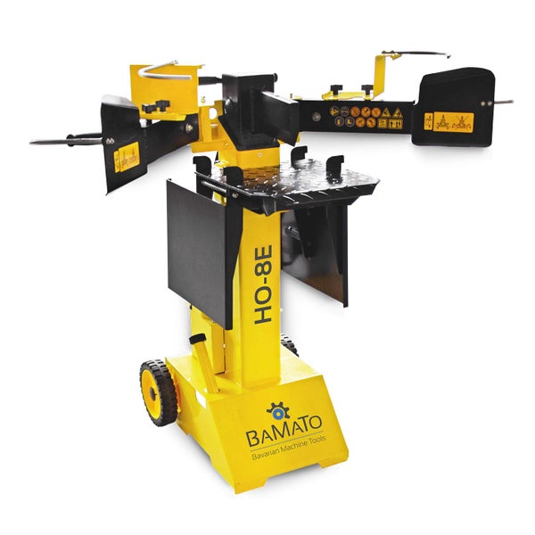 BAMATO Holzspalter HO-8E mit 8 Tonnen Spaltkraft und Elektroantrieb für effizientes Holzspalten