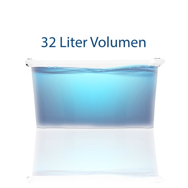 BigDean 3er Set Aufbewahrungsbox mit Deckel transparent - 32L + Clipverschluss - Stapelbox Ordnungsbox Clipbox Lagerbox Box mit Deckel Storage Boxes - Klarsichtbox mit Deckel – stapelbar