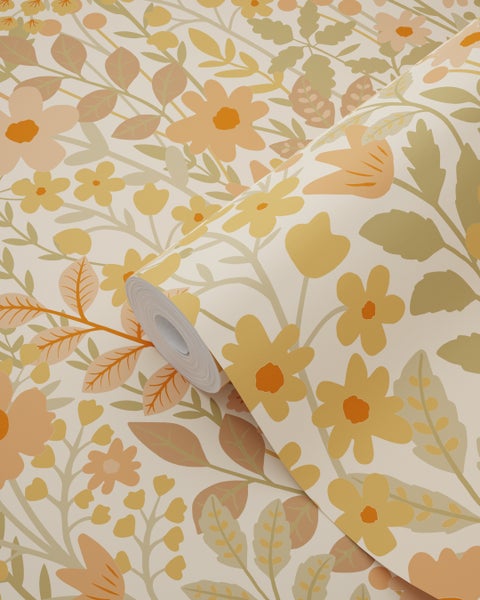 Tapetenrolle mit Blumenmuster