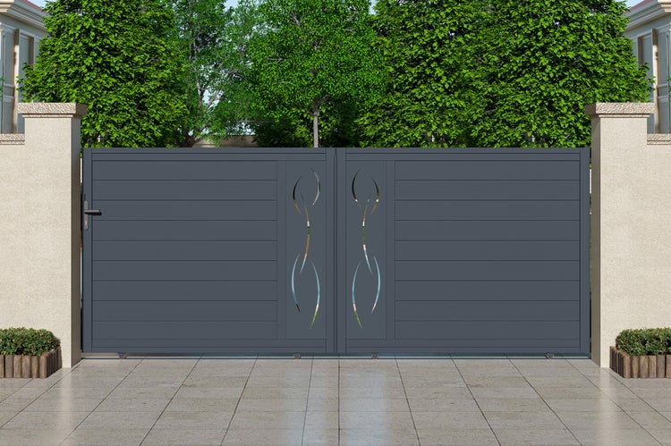Pack Schiebetor 4m LIFE 400C160 + 2 EIFEL-Pfosten H.190cm