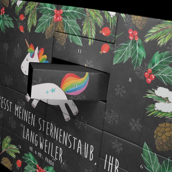 Mr. & Mrs. Panda Befüllbarer Adventskalender Einhorn Happy - Schwarz