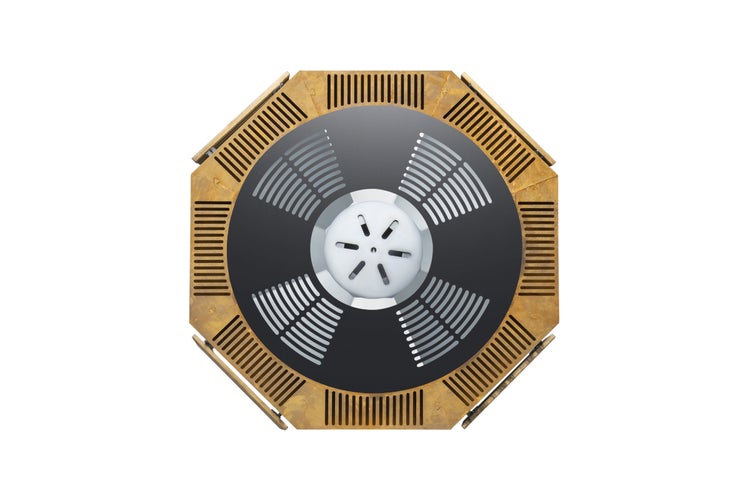 The Favilla WOX Feuerschale mit Grillring – Feuerkorb & Grillplatte aus Cortenstahl, 115 x 115 x 50 cm, 96 kg, inkl. Plancha (6 mm), Abdeckhaube, Beistelltisch & Grillschürze – fertig montiert