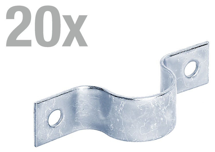 Set mit 20 Stück Rohrschellen aus Metall zur Befestigung von Rohren