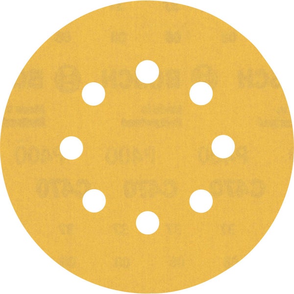 Bosch 50x Expert C470 Schleifpapier mit 8 Löchern für Exzenterschleifer 125 mm G 400 - 2608900916