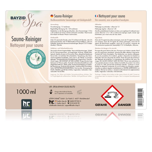 Bayzid Multifunktions-Chlortabletten 6 in 1 in einem weißen Eimer mit Produktinformationen
