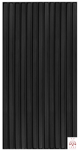 Lamellen Imitat aus Styropor Polystyrol XPS 3D Paneele Deckenpaneele Wandpaneele, Dekoren, Slats Schwarz XL 100x50cm